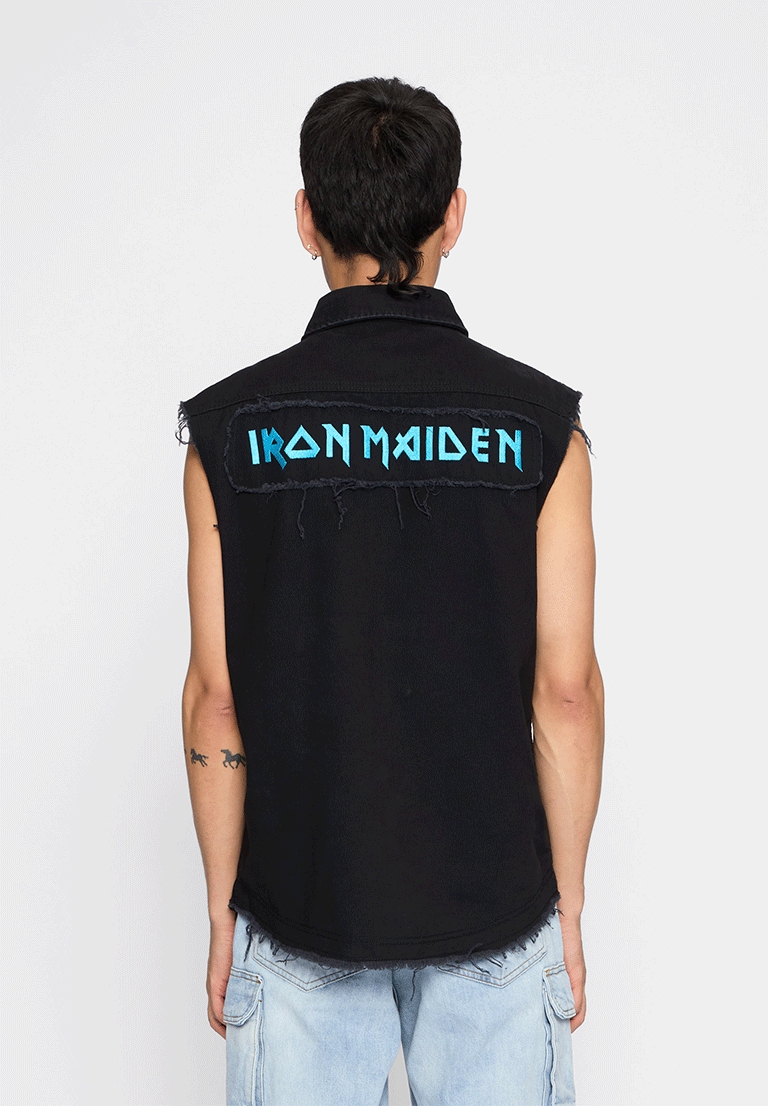 Tricou Vintage Iron Maiden sleeveless FOTD Negru Brandit - Stil Autentic Rock