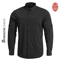 Tricou Wayne Sunproof Shirt Black Pentagon Tactical - Protecție Solară și Libertate de Mișcare
