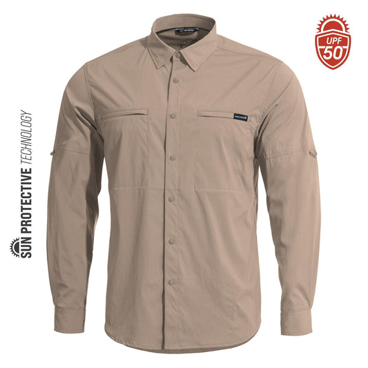 Tricou Wayne Sunproof Shirt Khaki Pentagon Tactical - Protecție Solară și Confort Suprem