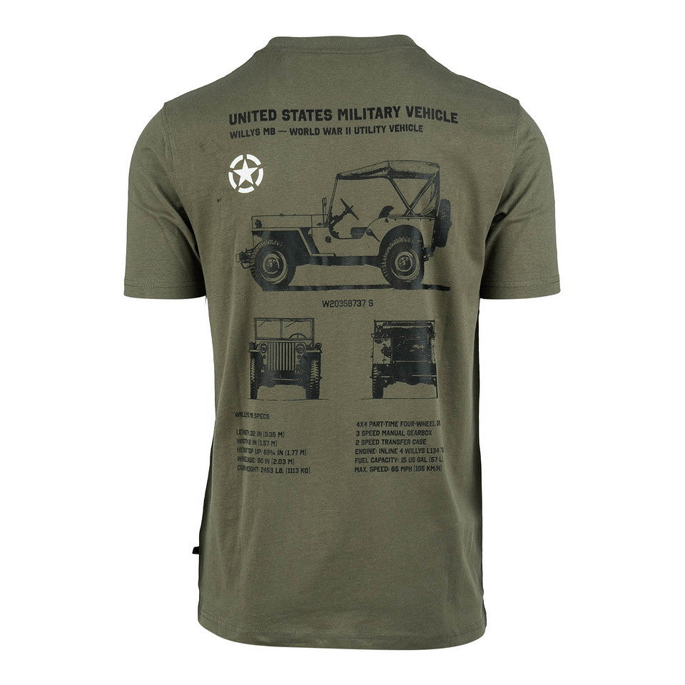 Tricou Willy MB Badge Verde - Stil Robust pentru Acțiune
