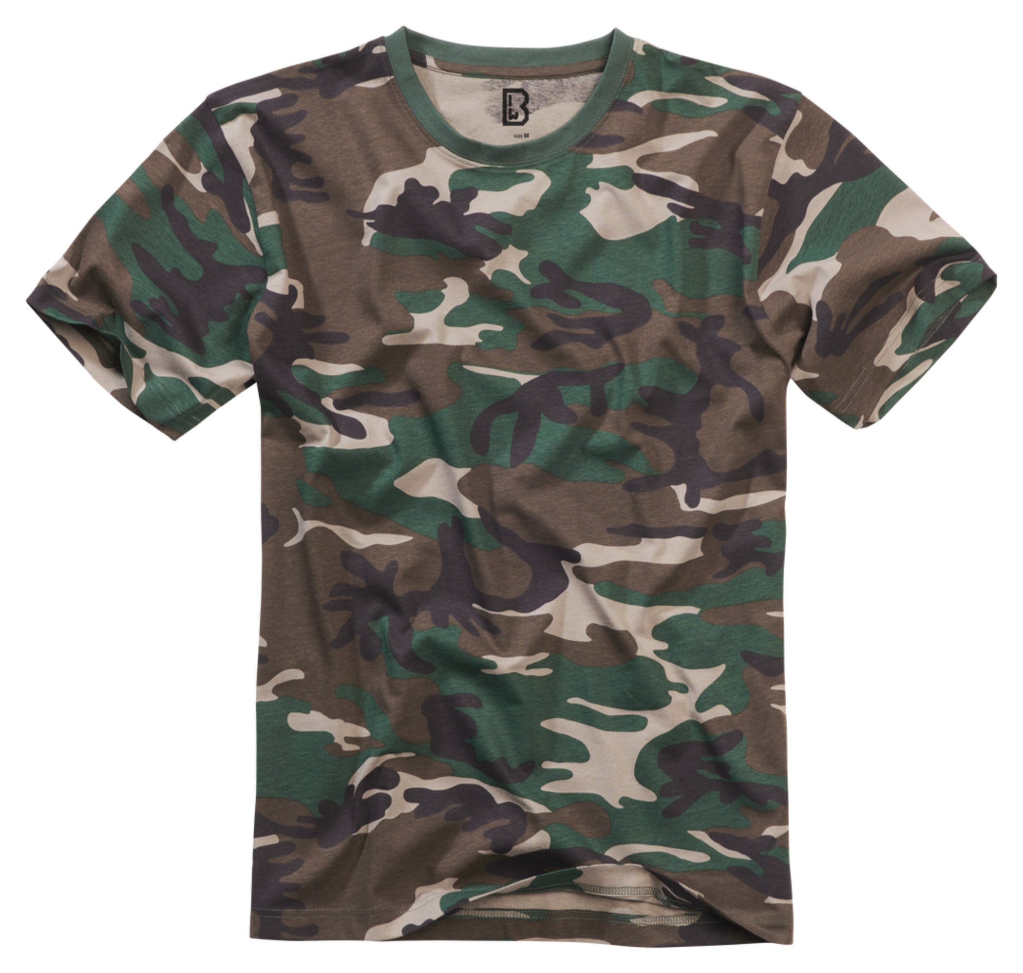 Tricou Woodland Brandit - Camuflaj, Bumbac 100%
