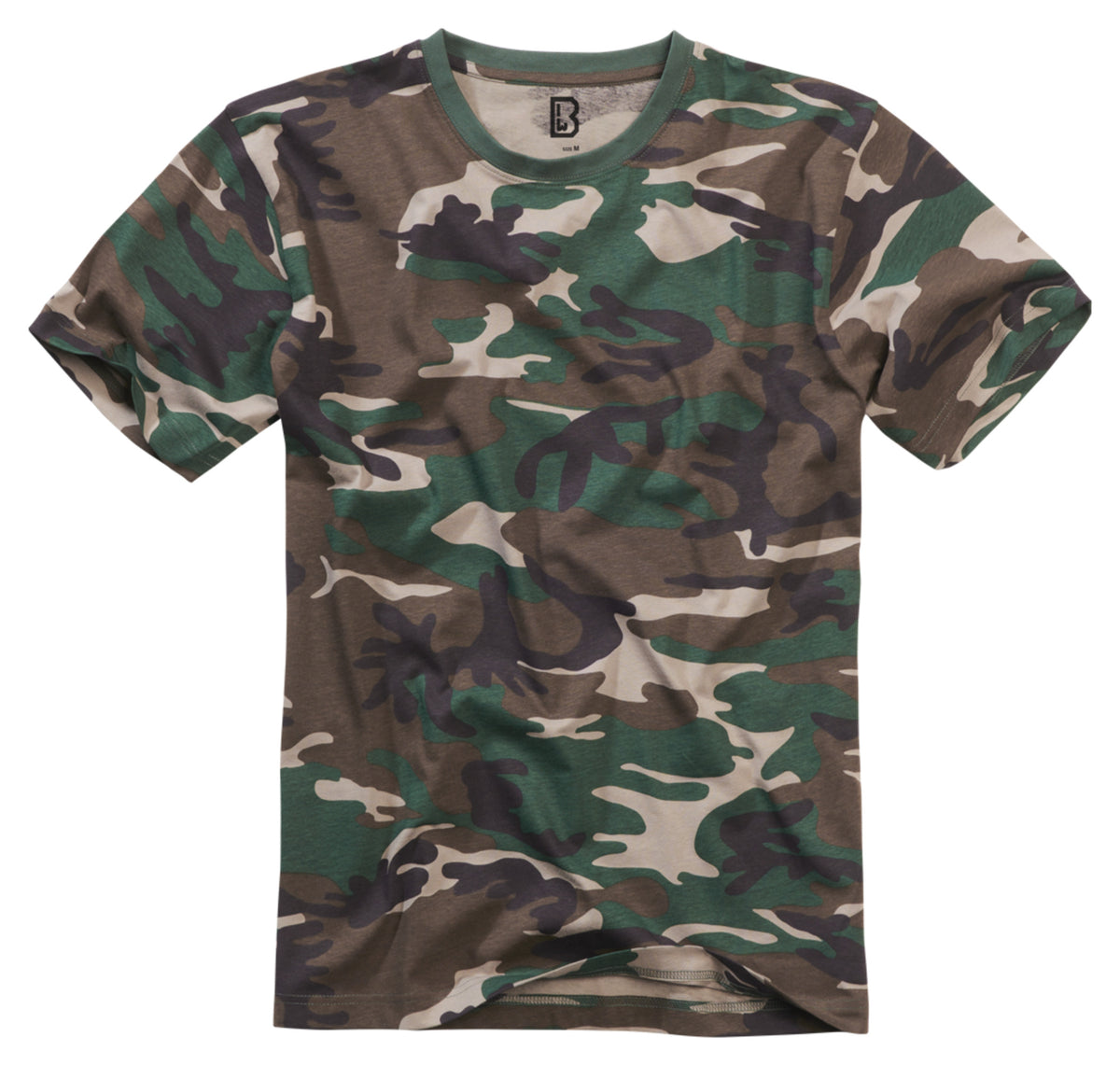 Tricou Woodland Brandit - Camuflaj, Bumbac 100%