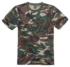 Tricou Woodland Brandit - Camuflaj, Bumbac 100%