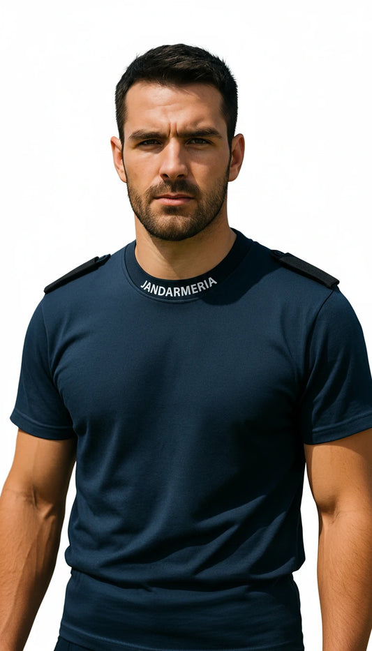 Tricou Glat Bleumarin Jandarmeria Romana