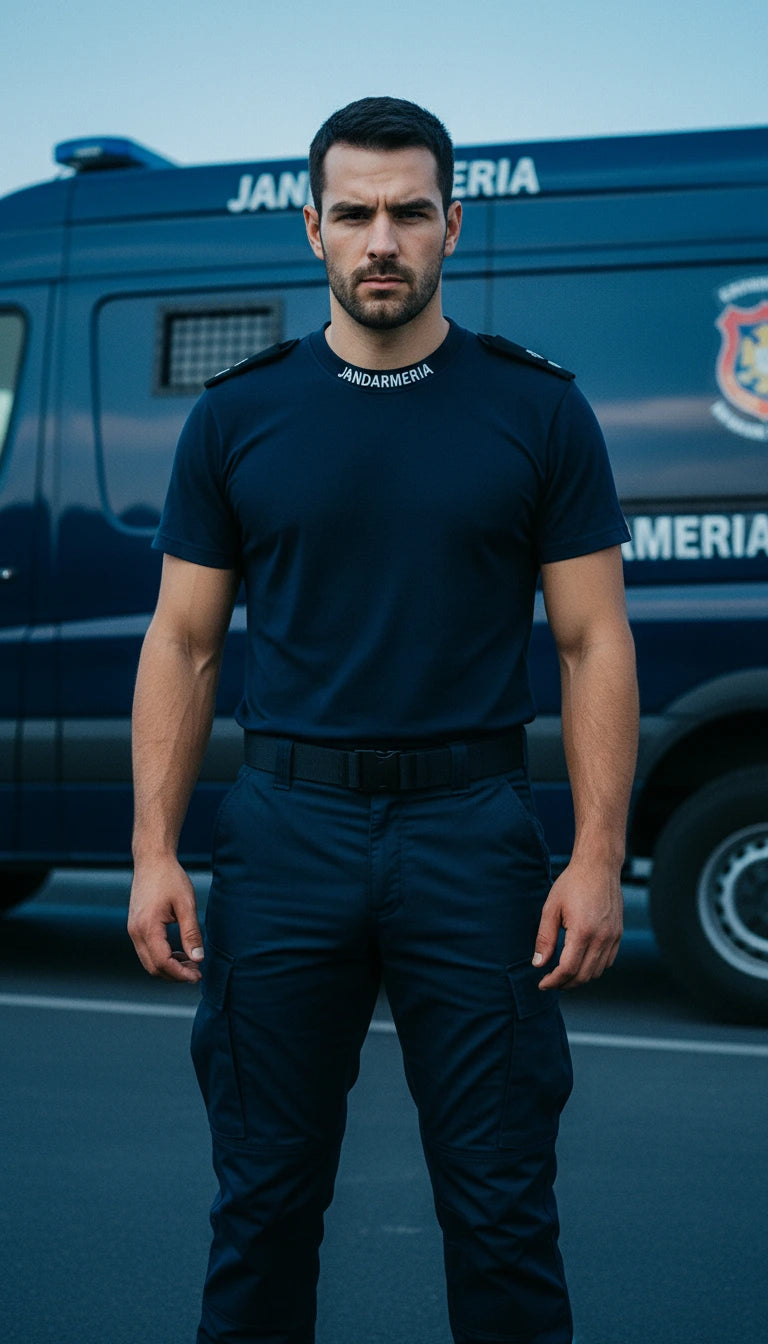 tricou jandarmi glat vedere din fata