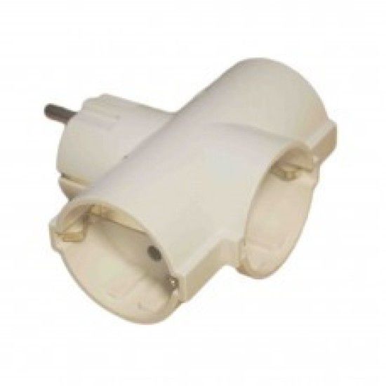 Triplustecher Schuko Butoiaș 16A OEM - Compact, Sigur, 3 Prize - 2
