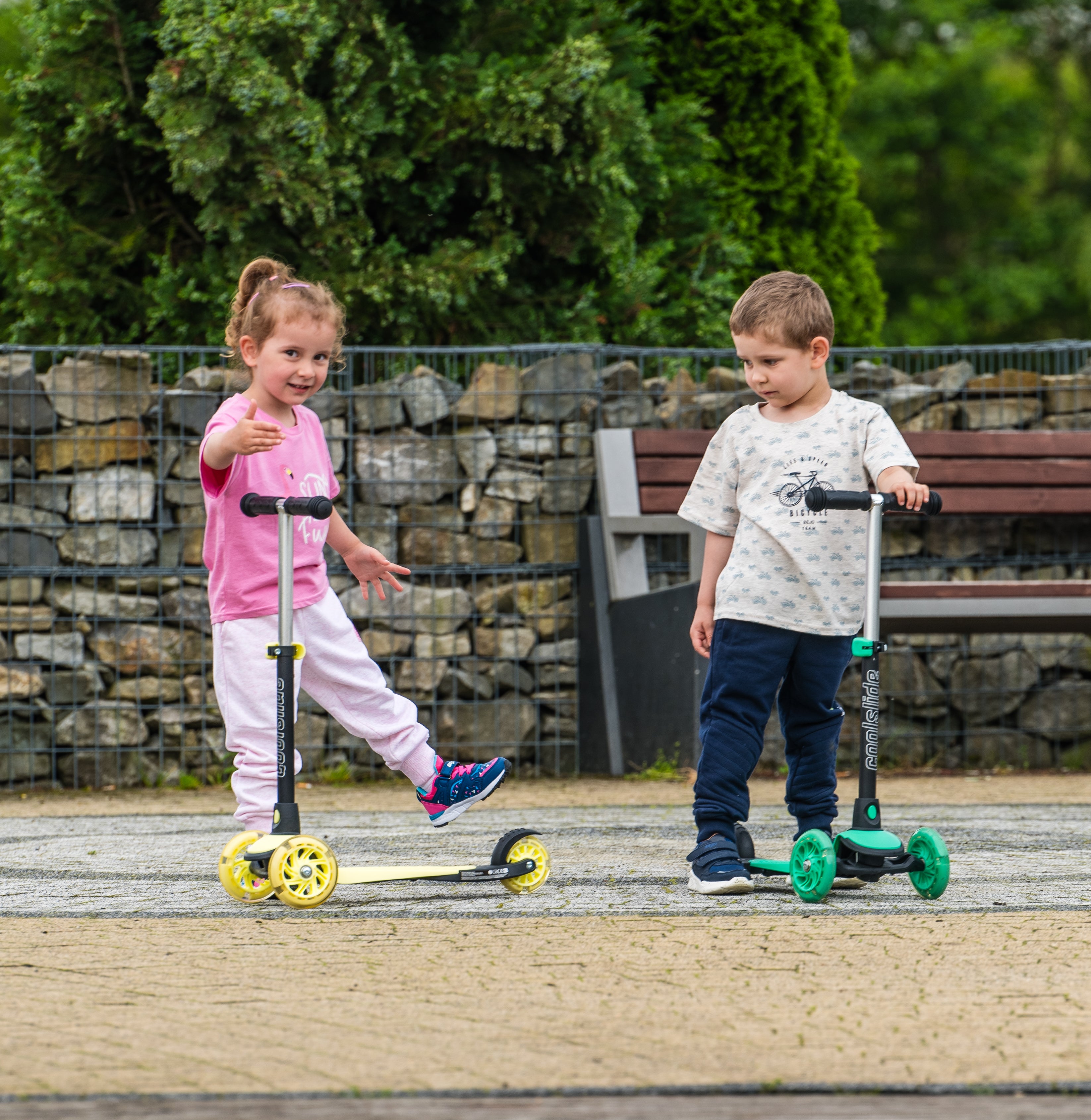 Trotinetă Copii MUFFIN KID COOLSLIDE - Pliabilă, Roți LED, Ajustabilă - 4