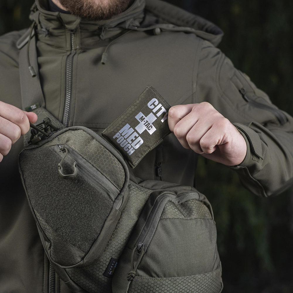 Trusă Medicală Compactă City Med Pouch Hex M-Tac - Ranger Green