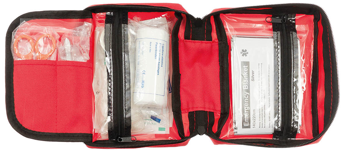 Trusă Prim Ajutor Survival Regular Roșu - Compactă, 31 Articole