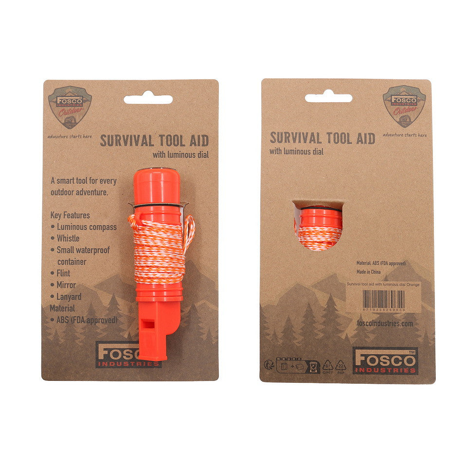 Trusă Supraviețuire Cadran Fluorescent Portocaliu Military-Shop - Siguranță Garantată