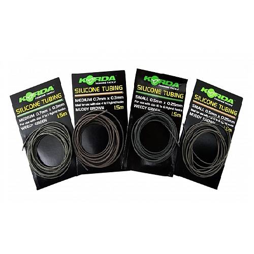 Tub Silicon Verde KORDA - Essential Crap, Diametru 0.7mm, 1.5m