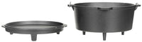 Tuci Dutch Oven Feuertopf Negru FoxOutdoor - 5.7L, Fontă, Capac-Tigaie