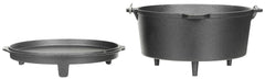 Tuci Dutch Oven Feuertopf Negru FoxOutdoor - 5.7L, Fontă, Capac-Tigaie