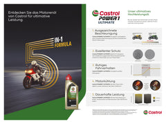 Ulei Moto 4T Power 1 Ultimate 10W-40 Castrol - Performanță 5-în-1