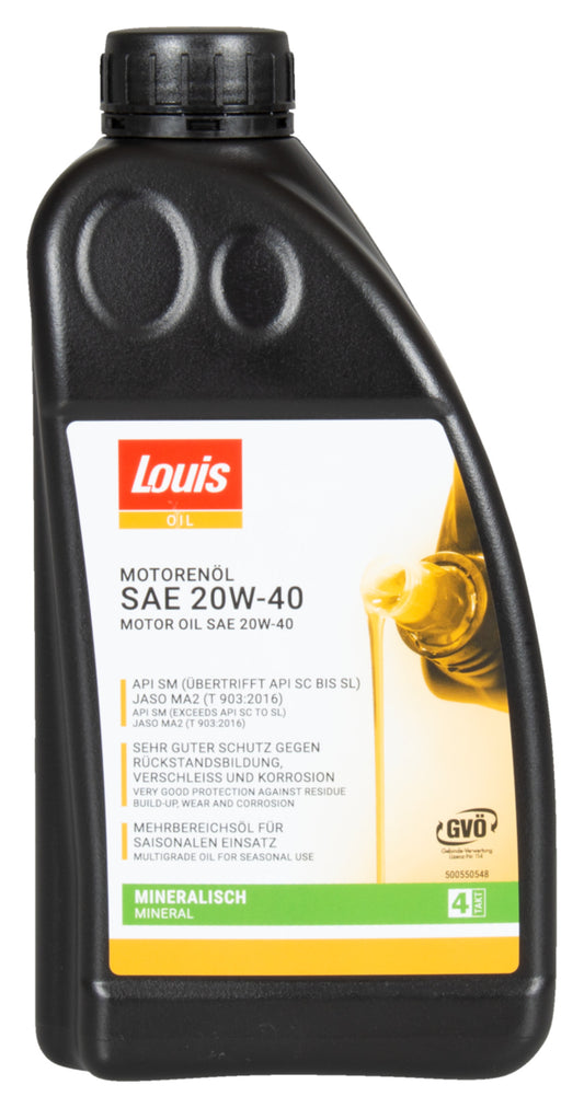 Ulei Motor 4T 20W-40 Louis Oil - Protecție Superioară Moto