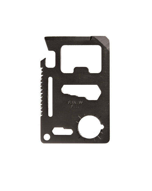 Unealtă Multifuncțională Card Mil-Tec – 11 Funcții, Oțel Inoxidabil, Neagră