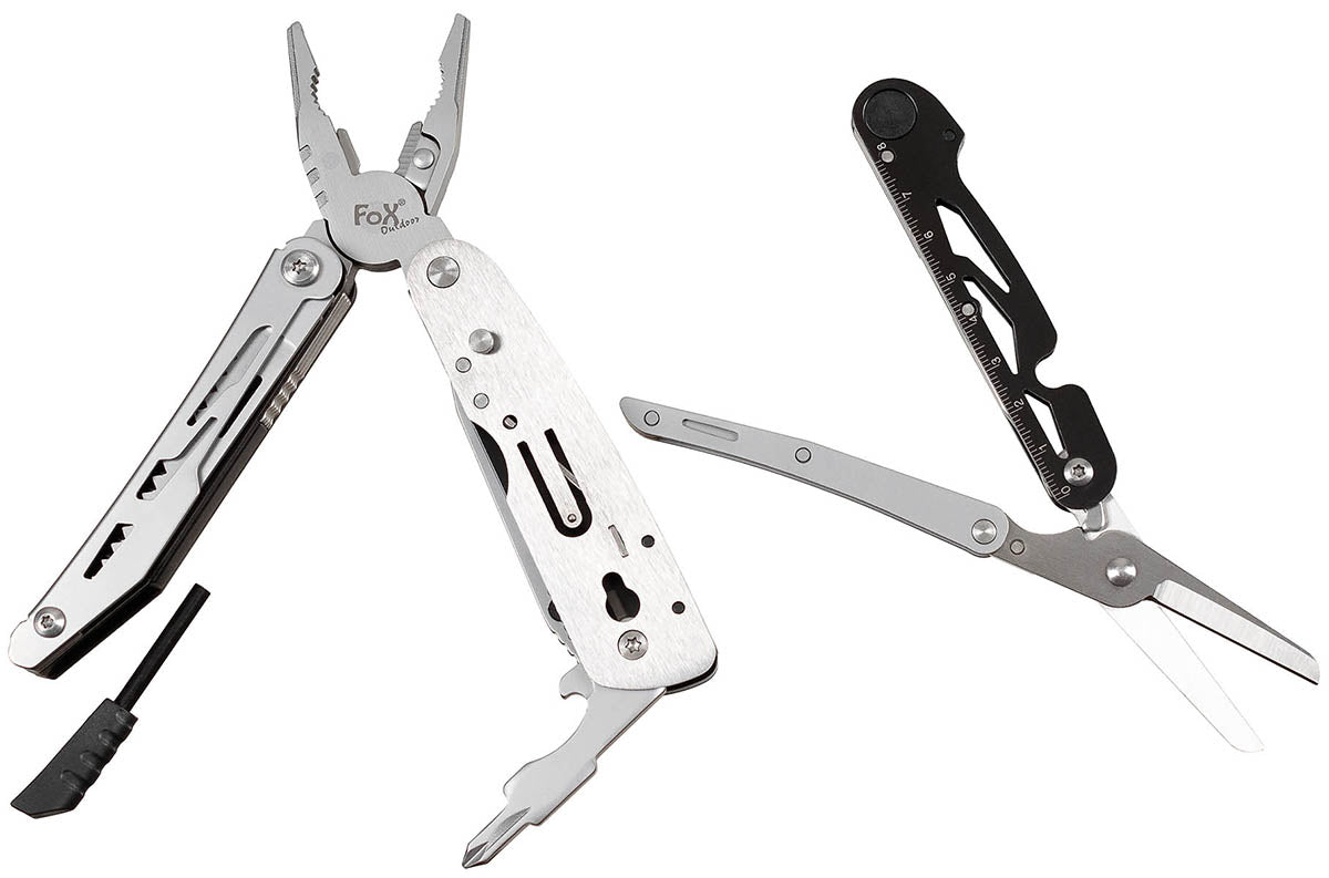 Unealtă Multifuncțională cu Foarfecă FoxOutdoor - Lamă 7 cm, Amnar Integrat