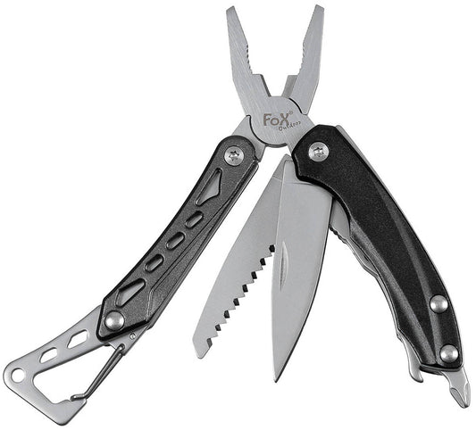 Unelte Multifuncțională Mini cu Carabiner FoxOutdoor - Lama 5 cm, 100g