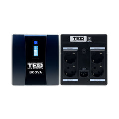 UPS 1300VA 750W TED Electric - Stabilizator, LCD, 4x Schuko - 3