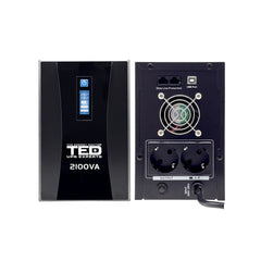 UPS 2100VA 1200W TED Electric - Stabilizator, LCD, 2x Acumulator 9Ah - 3