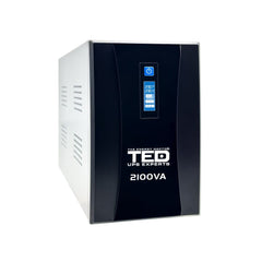 UPS 2100VA 1200W TED Electric - Stabilizator, LCD, 2x Acumulator 9Ah - 4