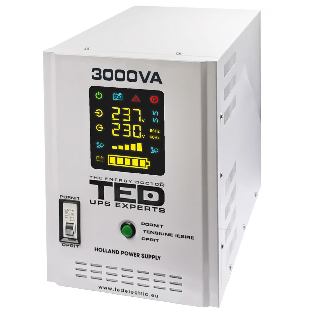 UPS 3000VA/2100W TED Electric - Runtime Extins, Fara Acumulatori - 2