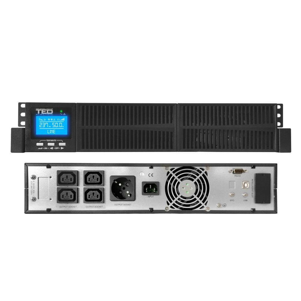 UPS 3000VA Rackabil Online TED Electric - Dubla Conversie, Management Smart - 4