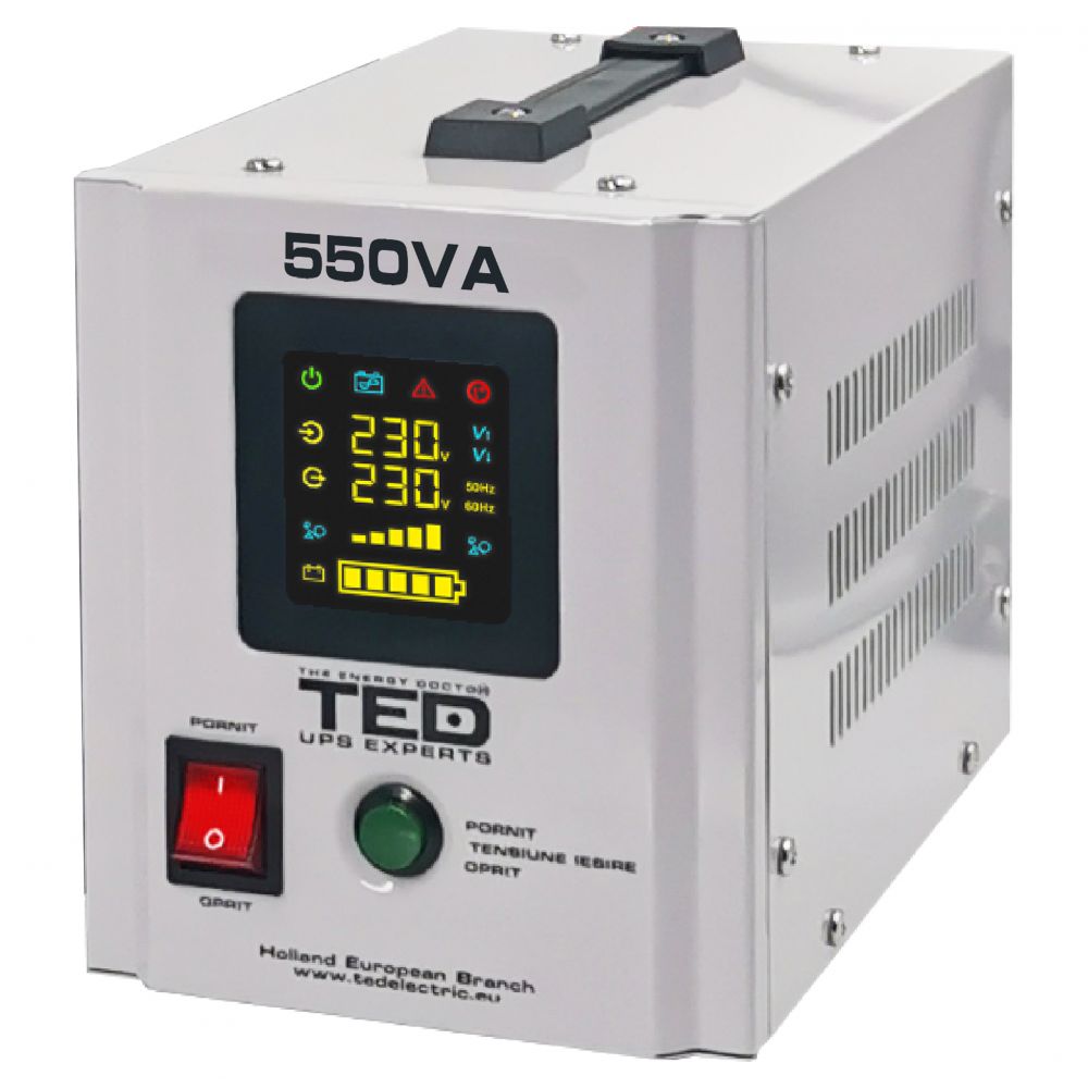 UPS 550VA/300W TED Electric - Runtime Extins, Fără Acumulator - 2