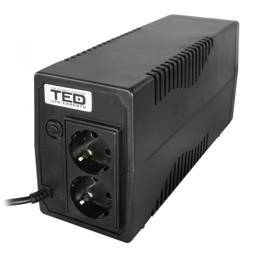 UPS 700VA 400W TED Electric - Protecție Energie, 2x Schuko, LED - 3