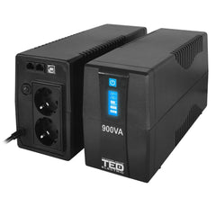 UPS 900VA 500W TED Electric - Stabilizator, LCD, 2x Schuko - 4