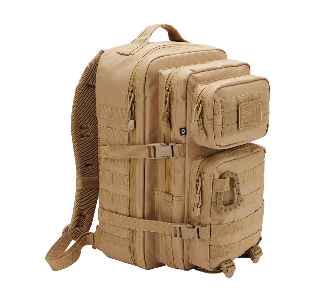US Assault Pack Large Camel Brandit - Spatiu Generos si Fiabilitate