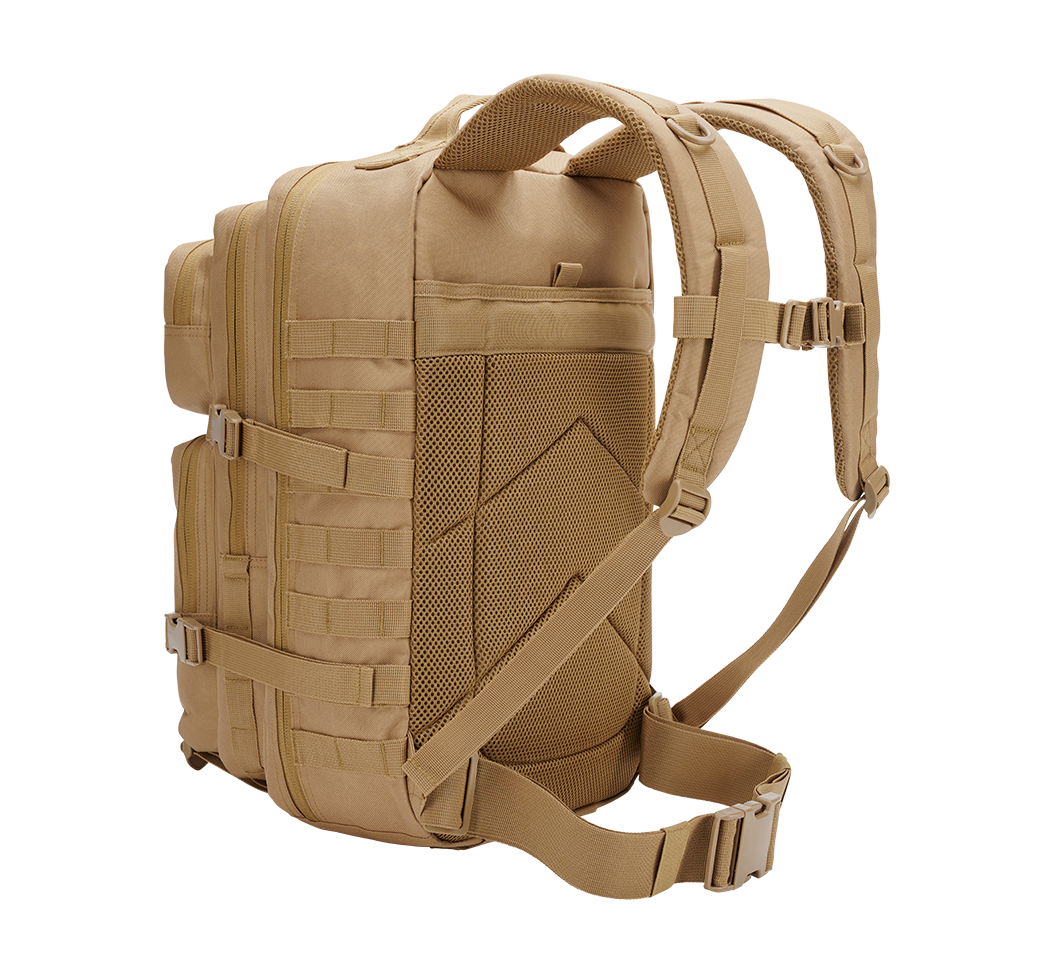 US Assault Pack Large Camel Brandit - Spatiu Generos si Fiabilitate