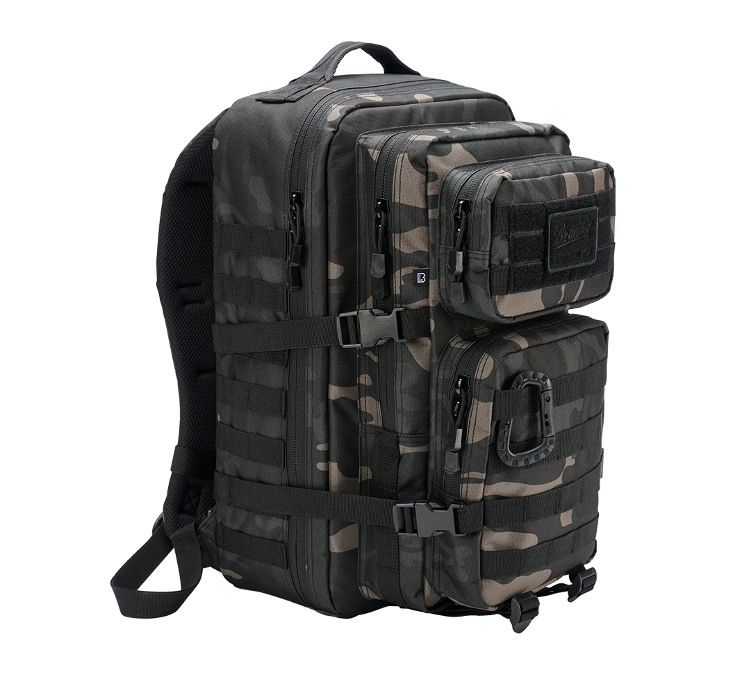 US Assault Pack Large Dark Camo Brandit - Versatilitate Tactică