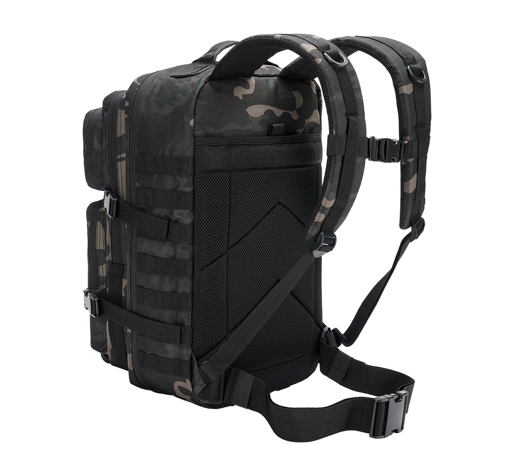 US Assault Pack Large Dark Camo Brandit - Versatilitate Tactică