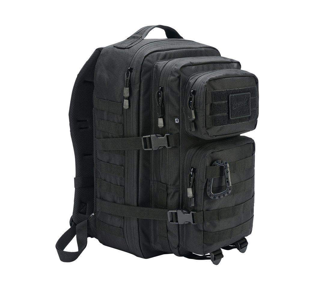 US Assault Pack Large Negru Brandit - Versatilitate Tactică Superioră