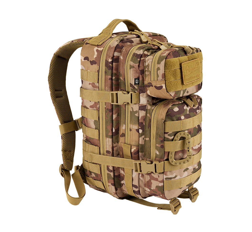 US Assault Pack Medium Tactical Camo Brandit - Versatilitate Tactică