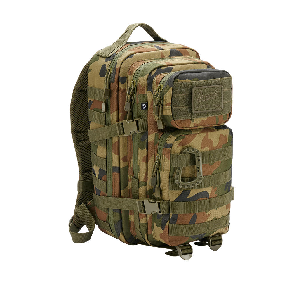 US Assault Pack Medium Woodland Brandit - Versatilitate Tactică