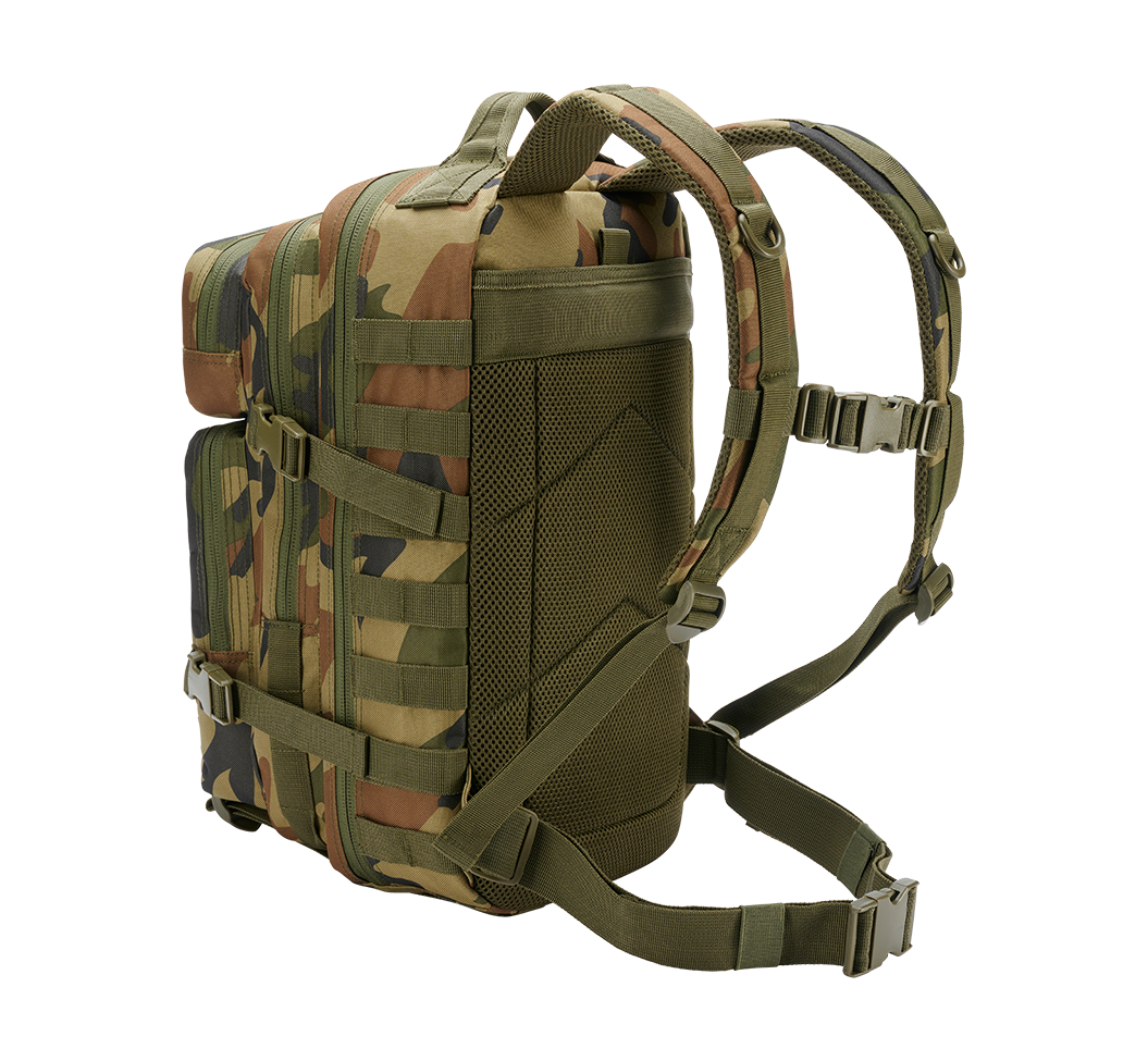 US Assault Pack Medium Woodland Brandit - Versatilitate Tactică