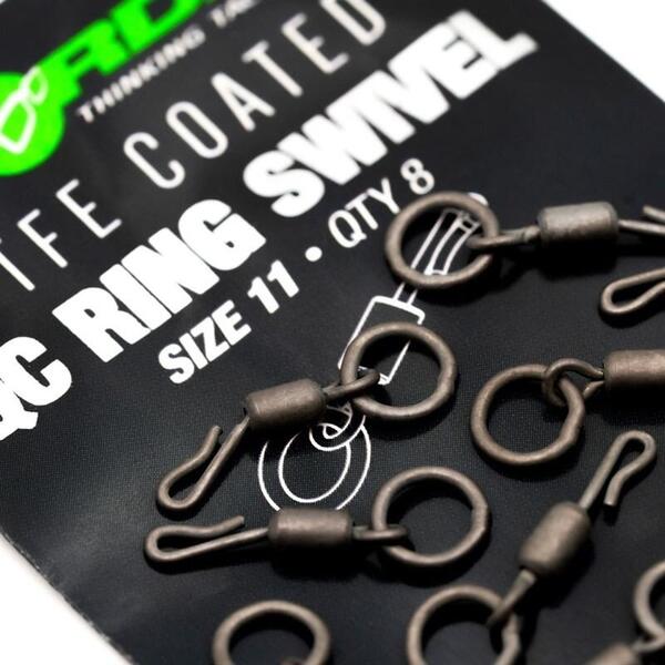 Vârtej QC Ring PTFE Korda Nr.8 - Rotație Lină, Rezistență Maximă