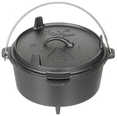 Vas Gătit Dutch Oven Negru FoxOutdoor - Fontă, 3.8L