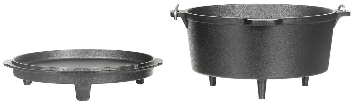 Vas Gătit Dutch Oven Negru FoxOutdoor - Fontă, 3.8L