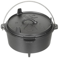Vas Gătit Dutch Oven Negru FoxOutdoor - Fontă, 3.8L
