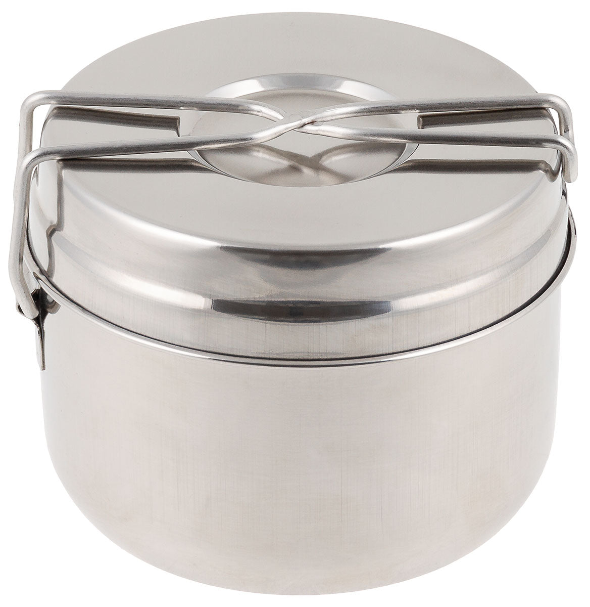 Veselă Campanie MFH CZ 3 Piese Inox - Stivuibil, Mâner Pliabil