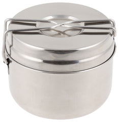 Veselă Campanie MFH CZ 3 Piese Inox - Stivuibil, Mâner Pliabil