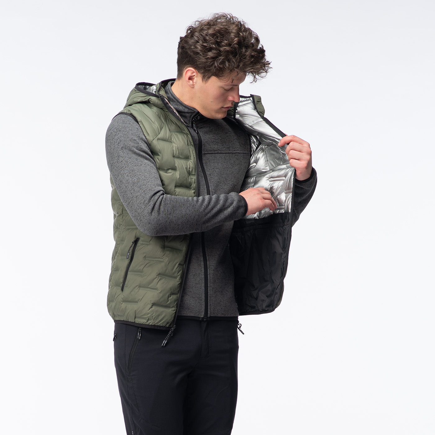 Vestă Bărbați HUEL VEST PRIMALOFT Elbrus - Protecție Vânt, Căldură Ușoară - 10