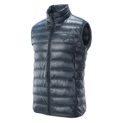 Vestă Bărbați Matlasată Blanco Iguana - Puf Natural, Fermoar YKK - 7