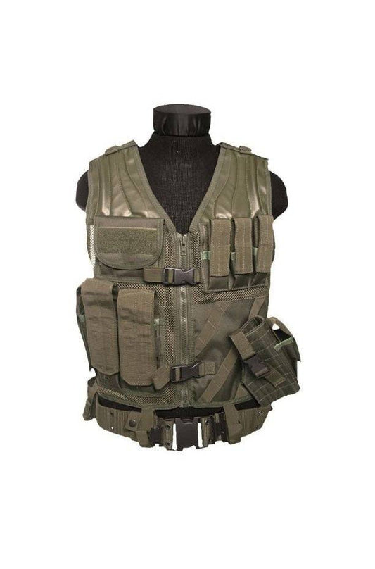 Vestă de Luptă USMC OD cu Centură – Funcționalitate Tactică Completă