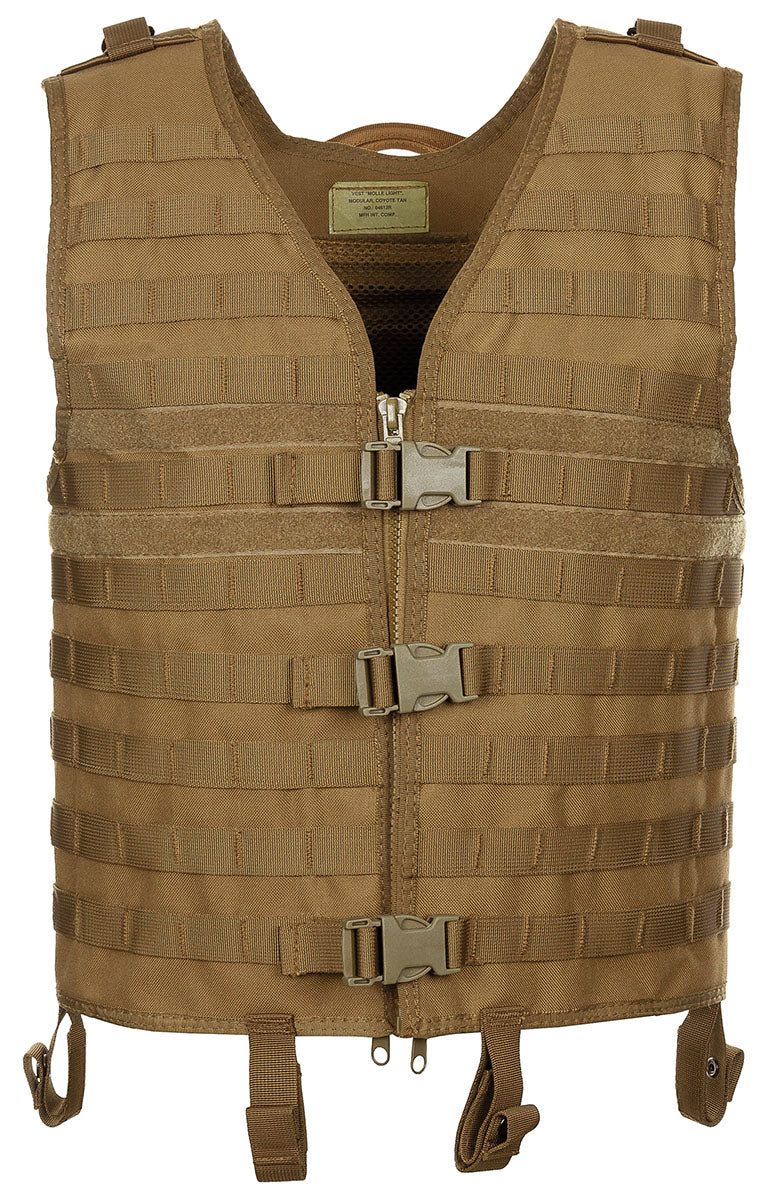 Vestă MOLLE Light Coyote Tan MFH - Sistem Modular, Ajustabilă