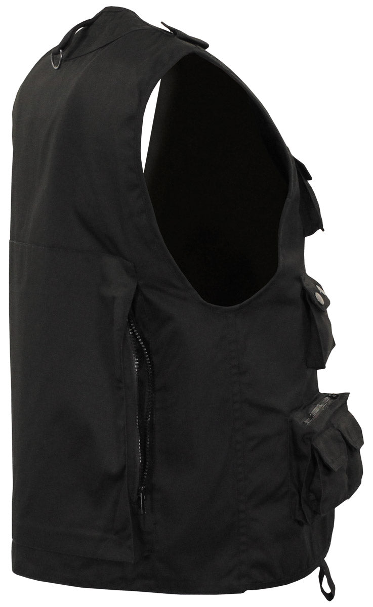 Vestă Multifuncțională Rezistentă Negru FoxOutdoor - Fermoar Ascuns, Buzunare Multiple