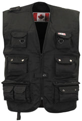 Vestă Multifuncțională Rezistentă Negru FoxOutdoor - Fermoar Ascuns, Buzunare Multiple